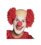 Peruca Clown Creata cu chelie aplicata, rosu