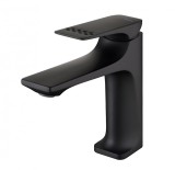 Baterie Lavoar BiXXBi Bath X, Cupru, Aerator Newport, Cartus Ceramic, Premium, Design Modern, Negru