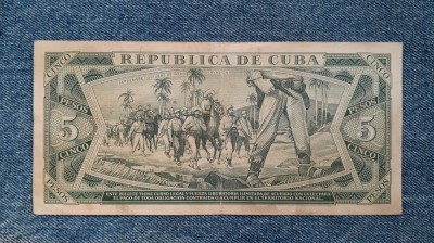 5 Pesos 1972 Cuba foto