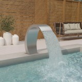 F&acirc;nt&acirc;nă de piscină cu LED, 22x60x70 cm, oțel inoxidabil 304
