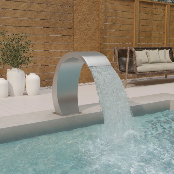 F&acirc;nt&acirc;nă de piscină cu LED, 22x60x70 cm, oțel inoxidabil 304
