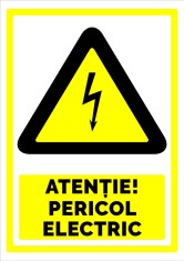 Indicator pentru avertizare atentie pericol electric foto