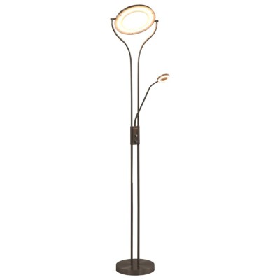 vidaXL Lampă de podea, argintiu, 180 cm, 18 W, reglabilă foto