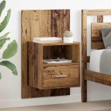 vidaXL Dulap de pat 2 pcs Lemn vechi 48.5 x 32.5 x 80 cm Lemn compozit