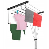 Uscator rufe de tavan, 6x160 cm, negru, Sepio