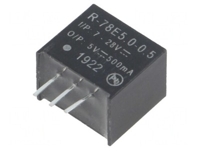 Convertor DC/DC 2,5W 7-28V la 5V 0,5A SIP3 foto