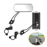 Set 2 oglinzi retrovizoare reglabile, universale pentru biciclet&Auml;, scuter, trotinet&Auml;, prindere pe ghidon 22mm, negru