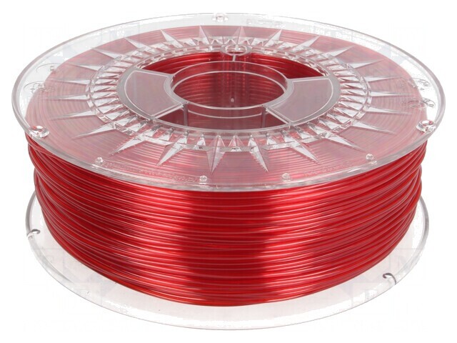 Filament PET-G 1.75mm Roșu Transparent 1kg