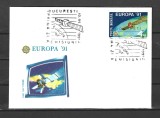 ROMANIA 1991 - EUROPA 1991 CEPT, FDC - LP 1252, Stampilat