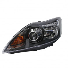 Far Ford Focus II, 01.2008-12.2010, partea Stanga, electric, negru, cu motoras, tip bec D1S+H1, Depo