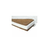 Saltea patut bebe, Babyneeds, Cocos Confort II, Cu husa detasabila, Antialergica, Cu fibre de cocos si strat de burete, 140x70x1