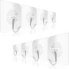 Set 12 carlige adezive transparente, rezistente, multifunctionale, plastic, metal