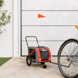 Remorca bicicleta animale companie portocaliu/negru oxford/fier GartenMobel Dekor, vidaXL