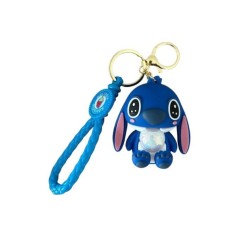 Breloc Stitch Din Cauciuc Cu Luminițe, Albastru, 8 Cm