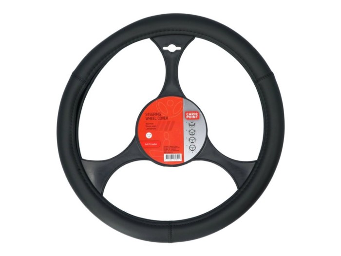 Husa volan Carpoint , material cauciucat, culoare negru mat , diametru 37-39cm