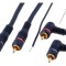 Cablu RCA unghi 2x2 5m bleumarin