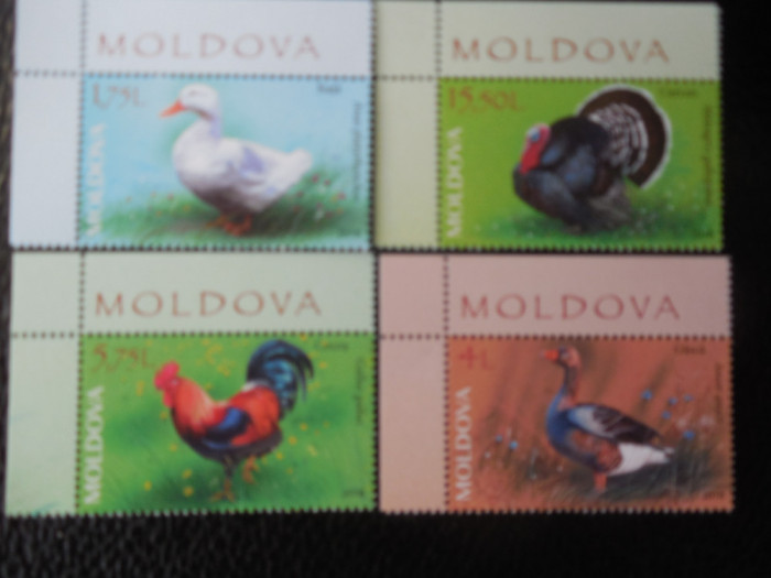 Moldova-Fauna domestica-serie completa-nestampilate