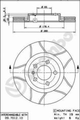 BREMBO 09.7012.75 XTRA LINE - Max Disc frana foto