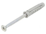 Plastic Anchor with Screw 8mm 50pcs