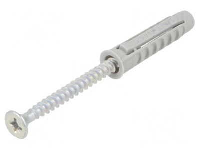 Plastic Anchor with Screw 8mm 50pcs foto