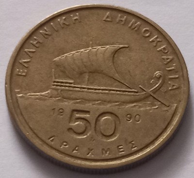 Grecia , 50 Drahme 1990 foto