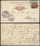 Italy 1891 Old postcard postal stationery Milano to Bienne Switzerland D.963