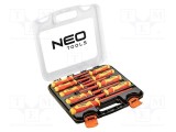 Kit şurubelniţe izolată Phillips şi plată 9 piese 1kV NEO TOOLS