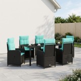Cumpara ieftin Set dining pentru exterior 7 buc. Black and Turquoise