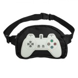 Borsetă Copii, Gaming, Curea Reglabilă, Negru/Alb, 17.5x4x13cm, Oem