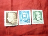 Serie DDR 1955 - 150 Ani Schiller , 3 valori, Nestampilat