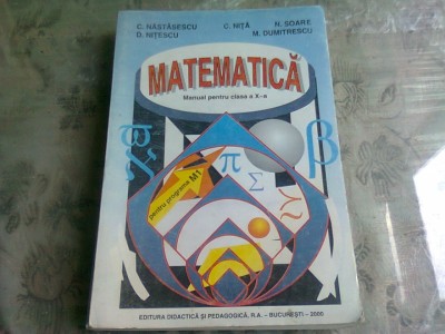 MATEMATICA CLS. A X-A - C. NASTASESCU foto