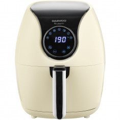 Friteuza fara ulei Daewoo AirFryer, 1500 W, 3.6l, 12 programe, Crem