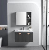 Set mobilier de baie cu lavoar Mario 60cm Grey