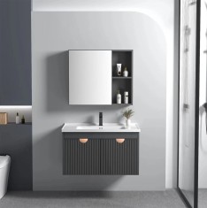 Set mobilier de baie cu lavoar Mario 60cm Grey
