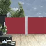 VidaXL Copertină laterală retractabilă, roșu, 140 x 1000 cm