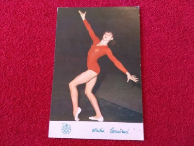 Carte (veche) postala - gimnasta NADIA COMANECI foto