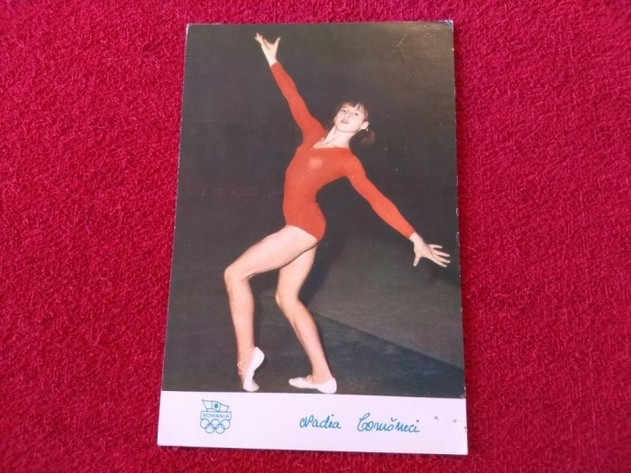 Carte (veche) postala - gimnasta NADIA COMANECI