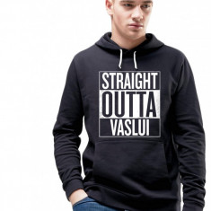 Hanorac Barbati Negru - Straight Outta Vaslui - XL