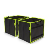 Organizator Auto Portbagaj, 2 buc, 25x30x30 cm, Negru, Pliabil, Depozitare Accesorii Auto, Cumparaturi, Echipamente
