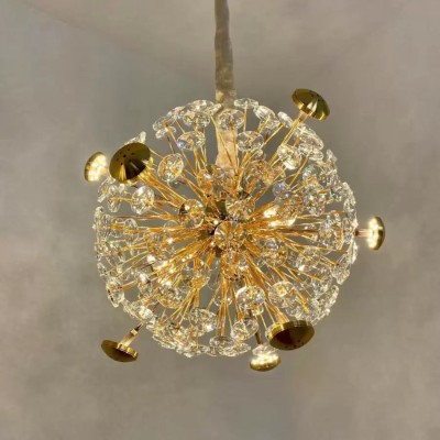 Pendul LED Cristal Arthur 99W Auriu ModernLight Concept foto