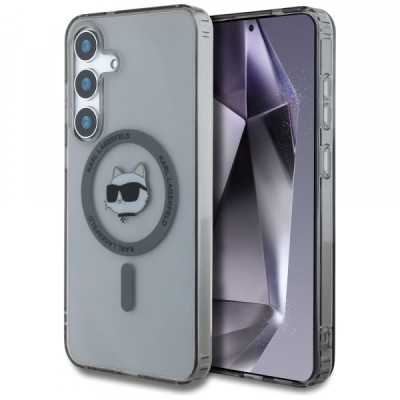 Husa MagSafe pentru Samsung Galaxy S25+ S936, Karl Lagerfeld, IML Choupette&amp;#039;s Head, Neagra foto
