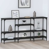 vidaXL Masă de consolă Stejar negru 160 x 29 x 80 cm Lemn compozit 883558
