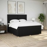 VidaXL Pat box spring cu saltea, negru, 200x200 cm, textil 3294458