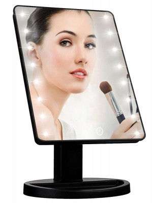 Oglinda cosmetica L16, 10.5 inch, 16 LED-uri, Buton Tactil, Pentru Machiaj / Make-up foto