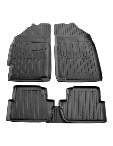 Set covorase auto din cauciuc tip tavita pentru Chevrolet Spark (M300) (2009-2015)