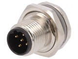 Soclu M12 5 PIN tată IP67 60V 4A, TE Connectivity