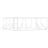Cumpara ieftin Padoc de exterior pentru caini argintiu 6x6x2 m otel galvanizat