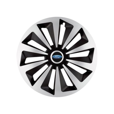 Set 4 capace roti Fox Gri-Negru R15 Compatibil Cu Ford foto