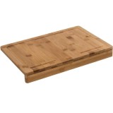 Tocator pentru colt blat 5Five din bambus cu sant colector, 35x24 cm, natur Household NewTrend