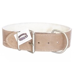 Zgarda piele lata&amp;groasa 5 cm/70 cm maro